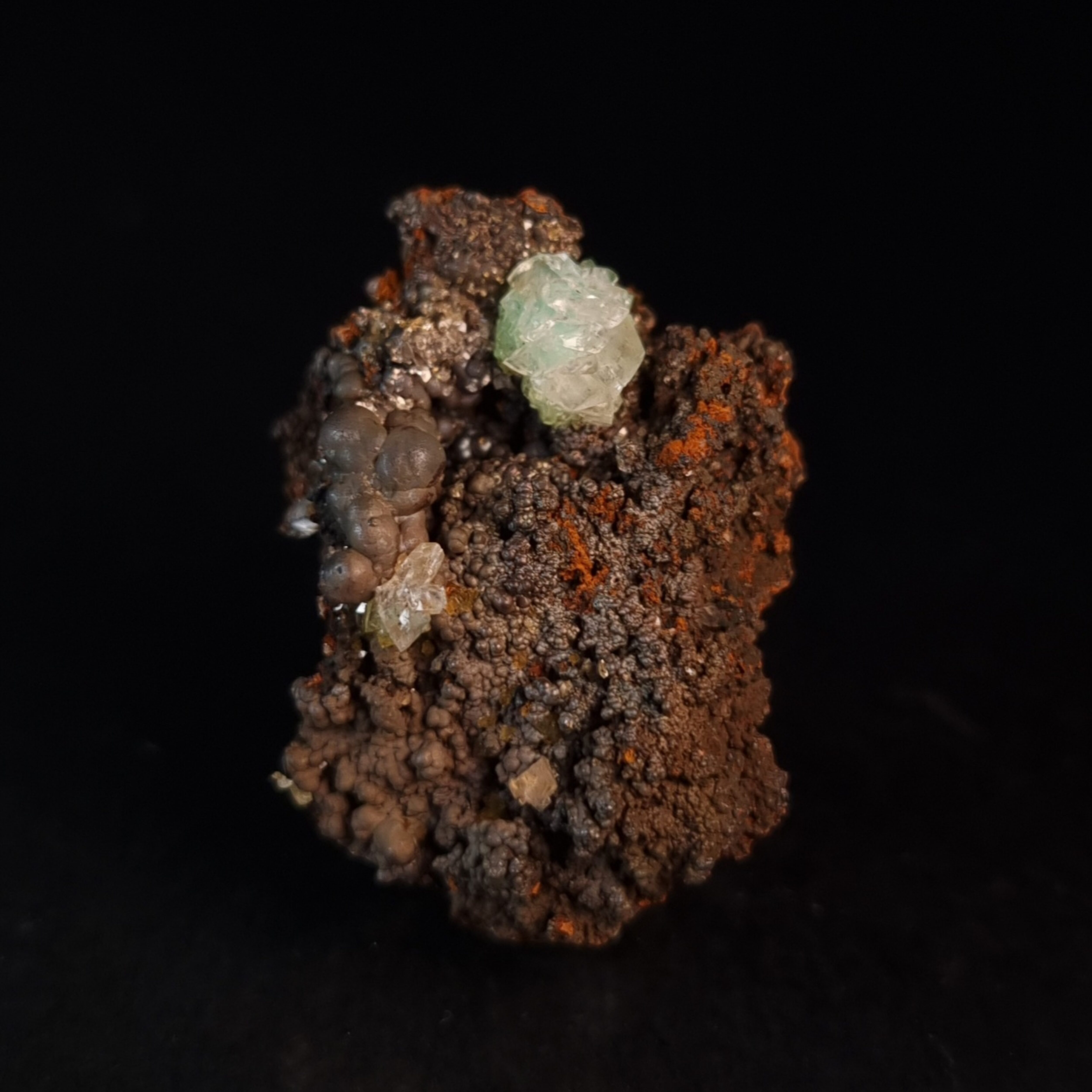 Calcite with malachite