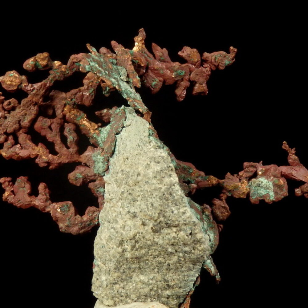 Native copper on matrix